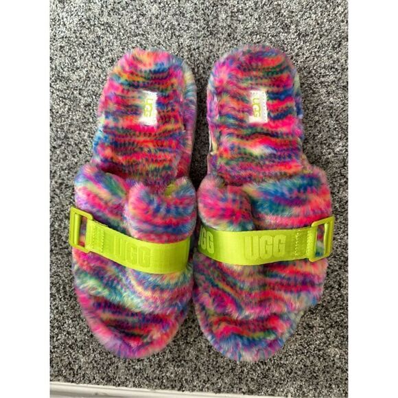 UGG Women’s Fluffita Pixelate Sandal/Slipper - Picture 1 of 7